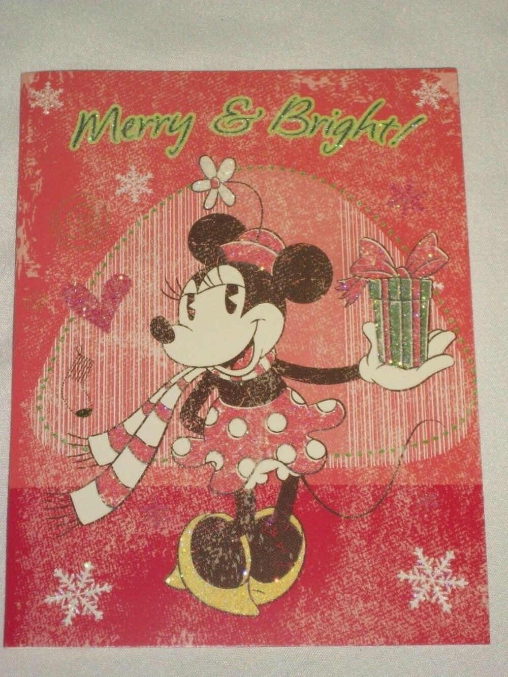 Disney Minnie Mouse Christmas Cards Set 6 Pack With Envelopes By American Greeti